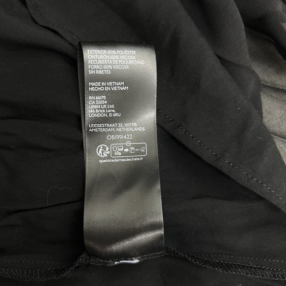 Anthropologie Maxi Skirt Faux Leather Sheer Overlay Pleated Sz 6 Boho Goth Chic - Picture 9 of 10